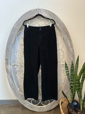 Knox Rose Black Straight-Leg Corduroy Pants